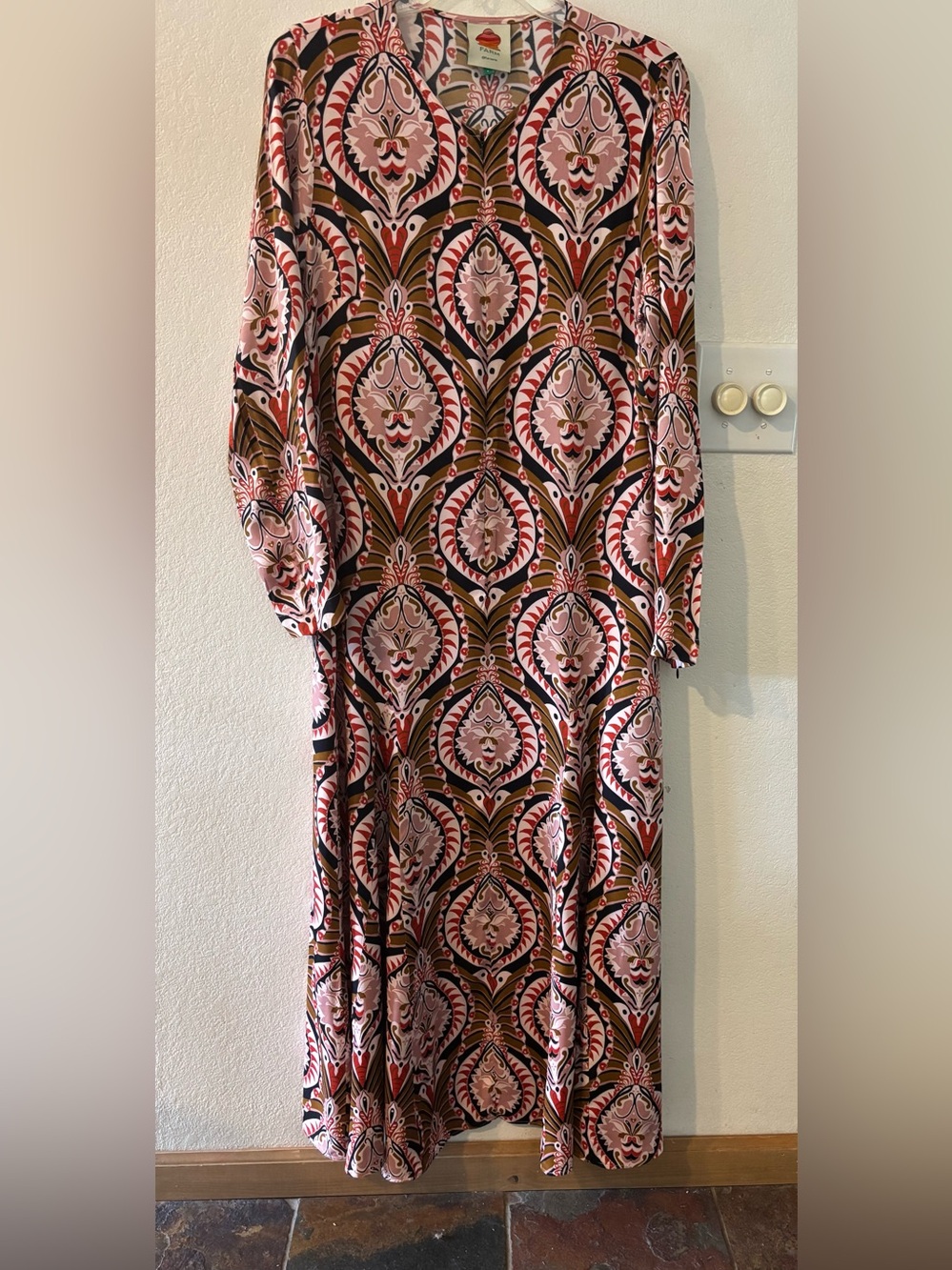 Farm Rio Long Sleeve “pineapple” Dress